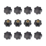 1 x RAW Customer Returns MOBOROR 12pcs Female Thread Screws M5 Black Plastic Star Head M5 Female Thread Clamping Knob Screw Handle Machine Tool Handle - RRP €26.4