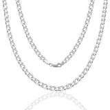 1 x RAW Customer Returns SILBERTALE 925 Sterling Silver Curb Chain Real Silver Chain for Men Women 2 3 4mm Wide Thin Super Flat Without Pendant Necklace - RRP €32.89