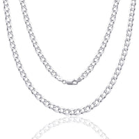 1 x RAW Customer Returns SILBERTALE 925 Sterling Silver Curb Chain Real Silver Chain for Men Women 2 3 4mm Wide Thin Super Flat Without Pendant Necklace - RRP €32.16