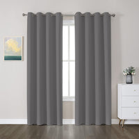 1 x RAW Customer Returns CUCRAF Thermal Insulated Eyelet Curtains Window Treatment Blackout Curtains for Bedroom - H245 x L140cm Light Grey Eyelet Curtains 2 Panels - RRP €42.99