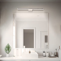 1 x RAW Customer Returns DILUMEN bathroom wall lamp, stainless steel, mirror lamp bathroom 40 cm 10 W 800 lm LED lamp bathroom, mirror light bathroom with switch 4000k natural white, chic light bathroom light IP44 waterproof - RRP €28.99