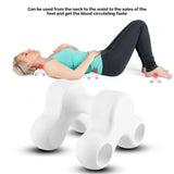 1 x Brand New Neck Massager Pillow for Office Car and Home Headrest U-Shaped Comfort Cervical Traction Shoulder Back Relaxing Massage Stress and Tension Relief White  - RRP €20.4