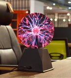 1 x RAW Customer Returns DAXGD Plasma Ball 12cm, Magic Plasma Ball, Touch Sensitive and Sound Red Light Luminous Ball, Electrostatic Ball, Lightning Ball, Flashing Educational Toy Plasma Lamp - RRP €30.74