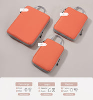 1 x RAW Customer Returns Meowoo Compression Suitcase Organizer Packing Cubes Packing Cubes Luggage Storage Bags Clothes Bags Packing Cubes Packing Bags Orange 3pcs  - RRP €20.92