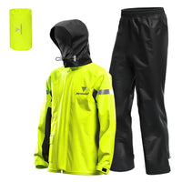 1 x RAW Customer Returns Men s Women s Rain Suit, Waterproof Windproof Raincoat Motorcycle Suit, Outdoor Reflective Waterproof Rain Jacket and Pants Clothing for Cycling Hiking Camping - RRP €60.52