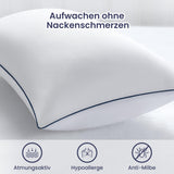 1 x RAW Customer Returns BedStory pillow 40x80, set of 2 pillows 40x80, 2x850g pure microfiber filling for side, stomach and back sleepers, hotel quality sleeping pillow - RRP €42.99