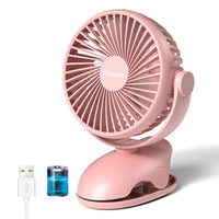 1 x RAW Customer Returns OCOOPA Table Fan Clip Stroller Fan with 3600mAh Battery, Quiet Portable Mini USB Fan, 360 Rotation Rechargeable Table Fan with 3 Speeds for Car, Office, Camping - RRP €16.13