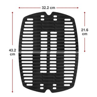 1 x RAW Customer Returns GriHero 43 x 32 cm cast iron grill grate grill plate, 7644 grill pan gas grills spare parts accessories fit for Weber Q100, Q1000, Q1200, Q1400 Series models, 2-pack - RRP €37.08