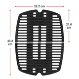 1 x RAW Customer Returns GriHero 43 x 32 cm cast iron grill grate grill plate, 7644 grill pan gas grills spare parts accessories fit for Weber Q100, Q1000, Q1200, Q1400 Series models, 2-pack - RRP €37.08