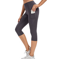 1 x RAW Customer Returns adorence Sport Leggings Women s 3 4 Naked Feeling, High Waist, Opaque Capri Leggings Women s Dark Grey, M - RRP €25.99