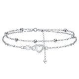 1 x RAW Customer Returns Micory Infinity Heart Bracelet for Women 925 Sterling Silver with Zirconia Bracelets Women Adjustable Bracelet Valentine s Day Mother s Day Birthday Christmas Gift, Adjustable 17 4 cm - RRP €20.92