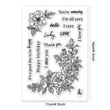 1 x Brand New PH PandaHall Blessing Words Clear Stamps for Card Making, Happy Birthday Flower Rubber Stamps, Clear Stamp for DIY Craft Scrapbooking Stamps, - RRP €20.4