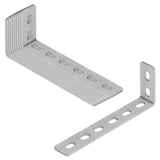 1 x RAW Customer Returns Pack of 10 adjustable mounting brackets with 8 long holes, 155 x 56 x 24 mm L-shaped angle connectors, 90 degree adjustable angle metal angle brackets heavy-duty angle, thickness 2.7 mm - RRP €23.28