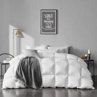 1 x RAW Customer Returns APSMILE Winter down duvet 155 x 220 cm, 100 cotton duvet, warm quilts, high-quality down and feather filling, comfort down duvet 500 gsm, soft and fluffy 155 x 220 cm, white  - RRP €116.9