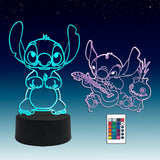 1 x RAW Customer Returns 2 in 1 3D Illusion Anime LED Lamp 16 Colors RGB Remote Control Night Light for Kids - RRP €19.28