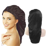 3 x Brand New Long satin sleeping cap hair hat girls silk hat, ladies long satin hat sleeping cap hair cap sleeping cap sleeping cap for protecting long hair black  - RRP €21.12