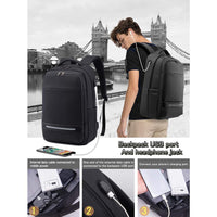 1 x RAW Customer Returns VODLBOV Laptop Backpack Men, 17 Inch Business Work Backpack Waterproof Backpack School Backpack Bag Women Daypack with USB Charging Port Backpack Men Women School Work Travel, Black - RRP €49.99