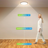 1 x RAW Customer Returns Yafido 28W 2800LM LED ceiling light with radar and twilight sensor, 30cm 3 colors 3000K 4000K 6000K round ceiling lamp with motion detector, for hallway, stairs, porch, garage, balcony - RRP €31.55