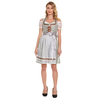 1 x RAW Customer Returns Hereneer Midi Dirndl Set, 3-Piece Dirndl Women s Midi Traditional Dress Traditional Skirt Traditional Fashion Dress Dirndl Blouse Women s Midi Dirndl, Traditional Dress Dirndl Women s for Oktoberfest, Dress,  - RRP €68.81