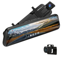 1 x RAW Customer Returns Jansite 10 Mirror Dashcam with Hardwire Kit, 24H Parking Monitoring Car Camera Video Recorder 1080P Dual Dashcam with 170 Wide Angle Lens, Time Lapse Video, Loop Recording and G-Sensor - RRP €83.27