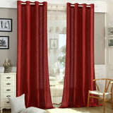 6 x Brand New MIULEE Curtains Bedroom Curtain Red Curtain Living Room Linen Look Curtains with Eyelets Window Semi-Transparent Curtain Modern Indoor Balcony Door Kitchen Curtains 140 x 260 cm - RRP €223.14