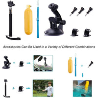 1 x RAW Customer Returns TEKCAM Action Camera Accessories Selfie Tripod Suction Cup Mount Waterproof Monopod Floating Handle Compatible with GoPro Hero 12 11 10 9 8 7 AKASO Apexcam Exprotrek WOLFANG Surfola - RRP €14.11