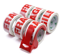 1 x RAW Customer Returns BOMEI PACK 6 rolls parcel tape fragile adhesive tape packing tape packaging tape cardboard tape 66mx48mm red fragile packaging material for parcels and cardboard packing tape with high adhesive strength - RRP €17.14