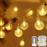 1 x RAW Customer Returns Eruibos Van Outdoor String Lights, 10m 80 LED Fairy Lights Outdoor Battery Powered with 8 Modes, Waterproof IP65 Crystal Globe String Light for Garden Home Balcony Christmas Wedding Parties - RRP €15.99