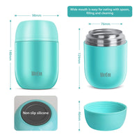 1 x RAW Customer Returns Thermal container for food 450ml, 710ml thermal mug food stainless steel warming container with spoon food container food container stainless steel for soups, baby food warming box - RRP €19.67