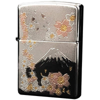 1 x RAW Customer Returns Zippo Ukiyoe Sakura Mt.Fuji Cherry Blossoms Electroforming Japan Limited - RRP €80.0