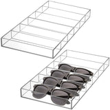 1 x RAW Customer Returns SOUJOY 2 x Acrylic Sunglasses Organizer 6 Compartments Transparent Glasses Storage Stackable Glasses Compartment for Sunglasses Fashion Eyewear Goggles - RRP €23.99