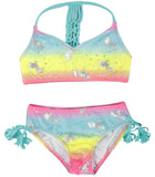 1 x Brand New iDrawl Bikini Set For Babay Girls Summer Unicorn Swimwear Tankini Size XL - RRP €18.14