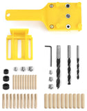 1 x RAW Customer Returns QWORK 44 Pieces Drill Jigs, Dowel Jig Kit, for Drilling Wood Dowels, 6mm 8mm 10mm - RRP €15.37