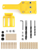 1 x RAW Customer Returns QWORK 44 Pieces Drill Jigs, Dowel Jig Kit, for Drilling Wood Dowels, 6mm 8mm 10mm - RRP €15.37