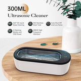 1 x RAW Customer Returns Ultrasonic Glasses Cleaner, 300ml Glasses Cleaning Device with 4 Mode Settings 40KHz, Professional Ultrasonic Cleaner for Jewelry, Glasses, Watches, Rings, Necklaces, Razors, White - RRP €38.99