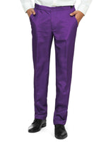 1 x RAW Customer Returns OFFSTREAM Men s Party Costume - 2 Piece Solid Color Outfit for Halloween, Carnival, Mardi Gras Party with Jacket, Pants Tie - Purple - RRP €40.28