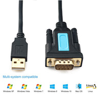 1 x RAW Customer Returns CableDeconn USB to RS232 Adapter with Prolific PL2303 Chipset 6ft 2m USB 2.0 Male to RS232 DB9 Serial Male with RS232 Adapter Female Cable for Windows XP,Windows Vista,7,8,10,Mac OS Linux - RRP €15.69