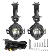 1 x RAW Customer Returns MARCHFA KOLOME Motorcycle Light Fit for Motorcycle Bicycle ATV Tractor Forklift Boat Universal Headlight Spotlight Fog Light Running Light Auxiliary Lamp 2pcs  - RRP €92.46