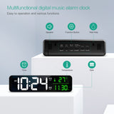 1 x RAW Customer Returns ORIA LED Digital Wall Clock, 10.5 Screen Digital Wall Alarm Clock, Date Temperature Display, , Time Memory, 2 Alarms, 40 Ringtone 4 Volume 5 Brightness with 1.5m USB Cable  - RRP €21.99