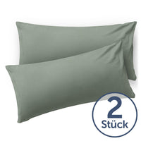 1 x RAW Customer Returns Blumtal Pillowcase 50 x 70 Set of 2 - Microfiber Cushion Cover - Pillowcases with envelope closure, Oeko-Tex certified, Extra Soft and Washable - Summer green - RRP €10.99