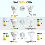 1 x RAW Customer Returns GY GU10 LED cold white lamp 4.9W 790 lumen 6500K cold white light bulbs, replaces 80W halogen lamp, beam angle 120 light source, not dimmable energy saving lamp, pack of 10 - RRP €29.99