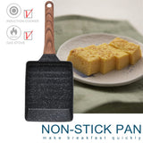 1 x RAW Customer Returns Bobikuke Tamagoyaki Pan, Japanese Omelette Egg Pan, Nonstick Aluminum Rectangular Small Pan, for Gas Stove and Induction Cooker Black  - RRP €26.59