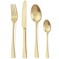 1 x RAW Customer Returns Bestdin cutlery set for 6 people, 30 piece stainless steel cutlery set matt champagne gold cutlery set with knife fork spoon, high-quality stainless steel cutlery, dishwasher safe. - RRP €36.29