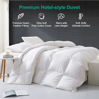 1 x RAW Customer Returns APSMILE all year round down duvet 220x240cm goose down and goose feathers, feather duvet 220x240 cm, hotel collection duvet, suitable for double bed with warm natural down duvet, 8 corner registers white  - RRP €135.84