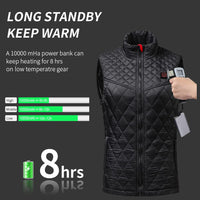 1 x RAW Customer Returns Heating vest women, electric heating vest, USB heating jacket, vest with heating, warm heated vest, heated vest adjustable temperature for outdoor skiing, hiking, hunting, motorcycle, camping white, XL  - RRP €37.2