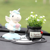 1 x RAW Customer Returns TENDYCOCO Bobble Head Unicorn Dashboard Accessories Bobble Head Dashboard Ornaments For Car Nodding Car Accessories Cartoon Desktop Car Dashboard Decorative Car Unicorn Sticker Car - RRP €13.89