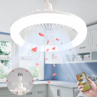 1 x RAW Customer Returns Ceiling fan with e27 light, Silent ceiling fan lamp, Ceiling fan with RGB LED light, Ceiling fan with 16-color lighting, 3 speeds, Timable, 360 rotation - RRP €41.99