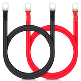 1 x RAW Customer Returns Bolatus 2 pieces battery cable 1M 3WAG 25mm 12V car battery cable car battery copper cable with SC25-10 ring terminals red and black copper cable for truck motorcycle solar motorhome marine - RRP €25.99