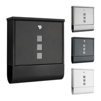 1 x RAW Customer Returns VERDOBA mailbox black matt with newspaper compartment - mailbox black with lock - wall mailbox - modern mailbox with newspaper compartment and viewing window - RRP €29.95