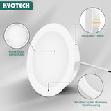 1 x RAW Customer Returns KYOTECH set of 6 LED furniture lights 230V, 3.5W LED IP44 G4 15mm flat furniture recessed spotlights, 3000K warm white, kitchen hood light, bathroom light recessed spotlight white  - RRP €31.54